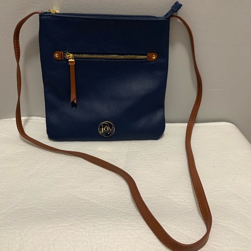 Joy Mangano Leather Blue Crossbody bag